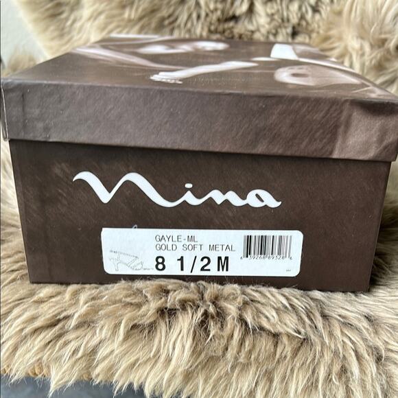 NWT - NINA Gayle Women's Gold Soft Metallic Heels - size 8.5M - Picture 10 of 10